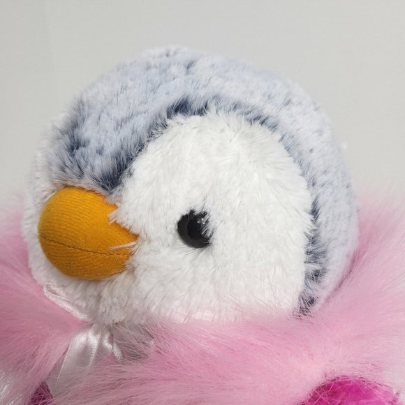 Aurora Plush Penguin Pom Pom Jewel Stuffed Animal Pink Winter Coat 2017 - Picture 11 of 16